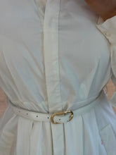 Cargar imagen en el visor de la galería, SATURNINA - Maxi vestido blanco camisero