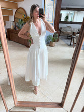 Cargar imagen en el visor de la galería, CHELY - Maxi vestido blanco sin mangas