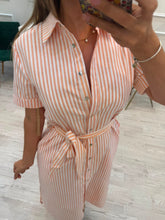 Cargar imagen en el visor de la galería, ALANA - Vestido midi baby pink rayas