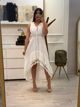 Cargar imagen en el visor de la galería, SARA - Maxi vestido blanco
