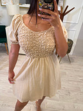 Cargar imagen en el visor de la galería, MARIMAR - Vestido corto arena