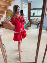 Cargar imagen en el visor de la galería, GLADIS - Vestido corto rojo