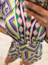 Cargar imagen en el visor de la galería, PATRICIA - Vestido corto estampado geométrico