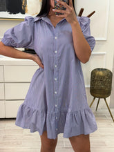 Cargar imagen en el visor de la galería, CHRISTINA - Vestido corto rayado