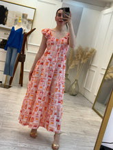 Cargar imagen en el visor de la galería, PANDORA - Maxi vestido estampado marino