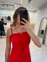 Cargar imagen en el visor de la galería, ALIZEE - Maxi vestido rojo tirantes