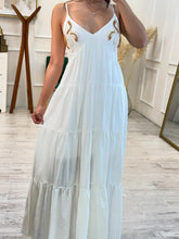 Cargar imagen en el visor de la galería, GISELLE - Maxi vestido hueso tirantes