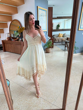Cargar imagen en el visor de la galería, GLORIELLA - Vestido corto tirantes hueso