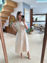 Cargar imagen en el visor de la galería, VALERIA - Maxi vestido beige