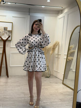 Cargar imagen en el visor de la galería, VERONICA - Vestido blanco polka dots
