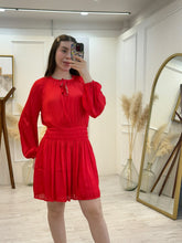Cargar imagen en el visor de la galería, NAILEA - Vestido rojo manga larga