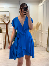 Cargar imagen en el visor de la galería, COLETTE - Vestido corto azul rey