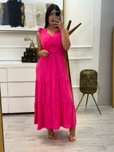 Cargar imagen en el visor de la galería, PAULINA - Maxi vestido fucsia