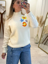 Cargar imagen en el visor de la galería, POLLY - Sueter hueso con flores