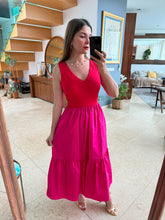 Cargar imagen en el visor de la galería, MARINA - Maxi vestido bicolor