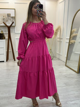 Cargar imagen en el visor de la galería, BASILIA - Maxi vestido fucsia