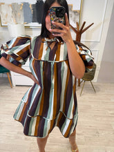 Cargar imagen en el visor de la galería, ASHIRA - Vestido corto rayas