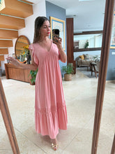 Cargar imagen en el visor de la galería, SOLEDAD - Maxi vestido coral