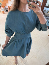 Cargar imagen en el visor de la galería, ALEJANDRA - Vestido midi azul
