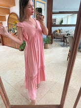 Cargar imagen en el visor de la galería, SOLEDAD - Maxi vestido coral