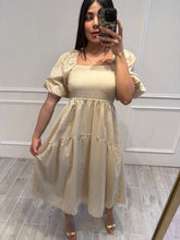 Cargar imagen en el visor de la galería, TULIPA - Vestido midi khaki