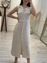 Cargar imagen en el visor de la galería, AMAYA - Vestido midi arena