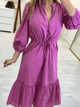 Cargar imagen en el visor de la galería, ANIKA - Maxi vestido magenta