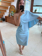 Cargar imagen en el visor de la galería, JANETTE - Vestido azul asimétrico