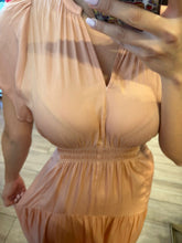 Cargar imagen en el visor de la galería, GLORIA - Maxi vestido naranja pastel
