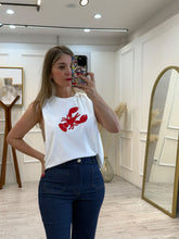 Cargar imagen en el visor de la galería, DIANE - Blusa blanca langosta