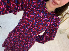 Cargar imagen en el visor de la galería, SANA - Maxi vestido estampado vino