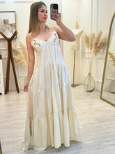 Cargar imagen en el visor de la galería, SAMARA - Maxi vestido avena tirantes
