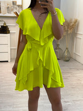 Cargar imagen en el visor de la galería, LAUREN - Vestido corto neon