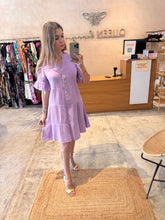 Cargar imagen en el visor de la galería, VESPERA - Vestido corto morado