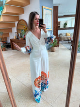 Cargar imagen en el visor de la galería, FREYA - Palazzo blanco estampado