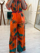 Cargar imagen en el visor de la galería, HARMONY - Palazzo naranja palmeras