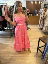 Cargar imagen en el visor de la galería, LUZ - Maxi vestido rosa tirantes