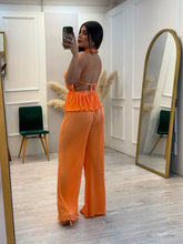 Cargar imagen en el visor de la galería, ANNALIE - Set pantalon y blusa naranja