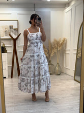 Cargar imagen en el visor de la galería, DEVON - Maxi vestido blanco estampado
