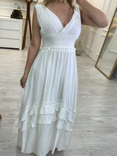 Cargar imagen en el visor de la galería, CAMERON - Maxi vestido blanco sin mangas