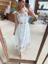 Cargar imagen en el visor de la galería, PAYTON - Vestido blanco con café