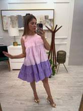 Cargar imagen en el visor de la galería, ELBA - Vestido corto bicolor