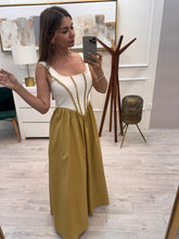 Cargar imagen en el visor de la galería, LEONOR - Maxi vestido blanco con dorado