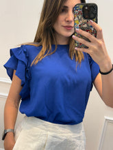 Cargar imagen en el visor de la galería, CAYETANA - Blusa azul rey