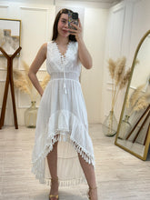 Cargar imagen en el visor de la galería, DRESDEN - Maxi vestido blanco sin mangas