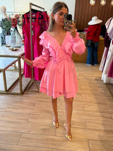 Cargar imagen en el visor de la galería, LOREDANA - Vestido corto rosa