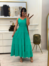 Cargar imagen en el visor de la galería, RAQUEL - Maxi vestido turquesa