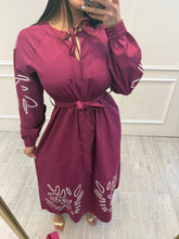 Cargar imagen en el visor de la galería, MELISANDE - Maxi vestido tinto
