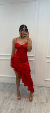 Cargar imagen en el visor de la galería, ROSEMARY - Vestido midi rojo