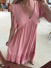 Cargar imagen en el visor de la galería, SOLEDAD - Maxi vestido coral